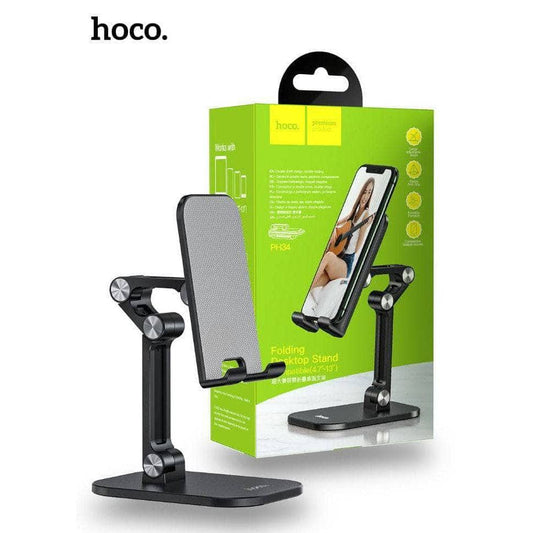 Hoco PH34 Excellent Double Folding Desktop Stand - Black-Tablet Table Holder-Hoco-www.PhoneGuy.com.au