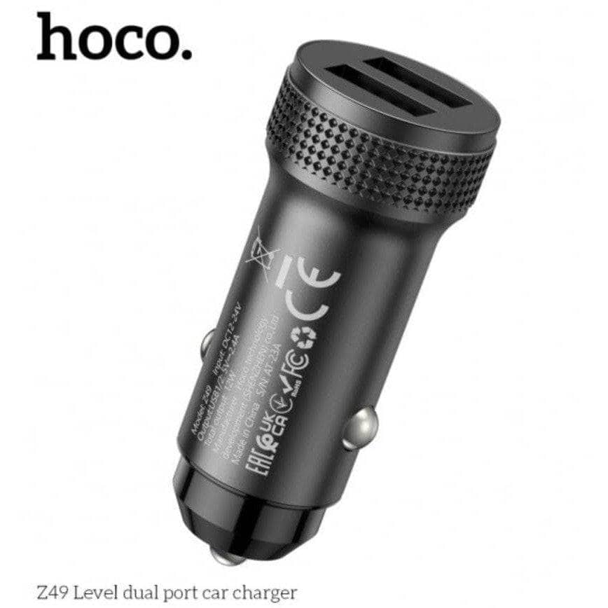 Hoco Z49 Dual USB-A Car Charger-Case & Gear - phoneguy.com.au-www.PhoneGuy.com.au