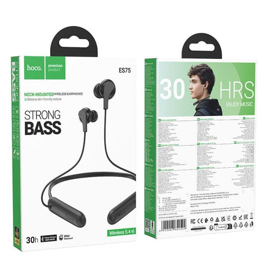 Hoco. ES75 Niya neck-hanging BT headset - Black-Case & Gear - phoneguy.com.au-www.PhoneGuy.com.au