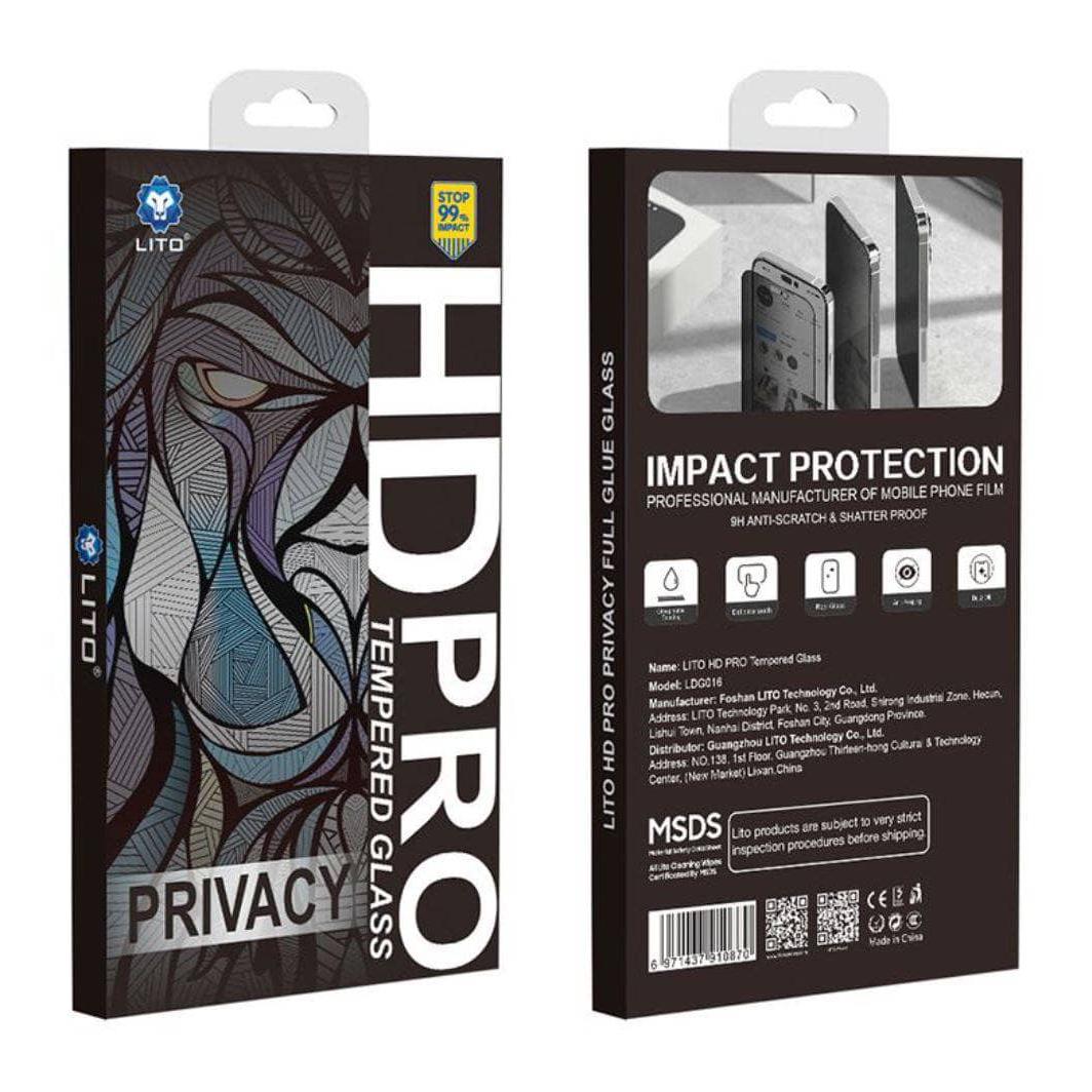 LITO HD PRO Privacy Full Glass Full Glue -ESD Glue - Privacy Black for iPhone/ Samsung-Case & Gear - phoneguy.com.au-www.PhoneGuy.com.au