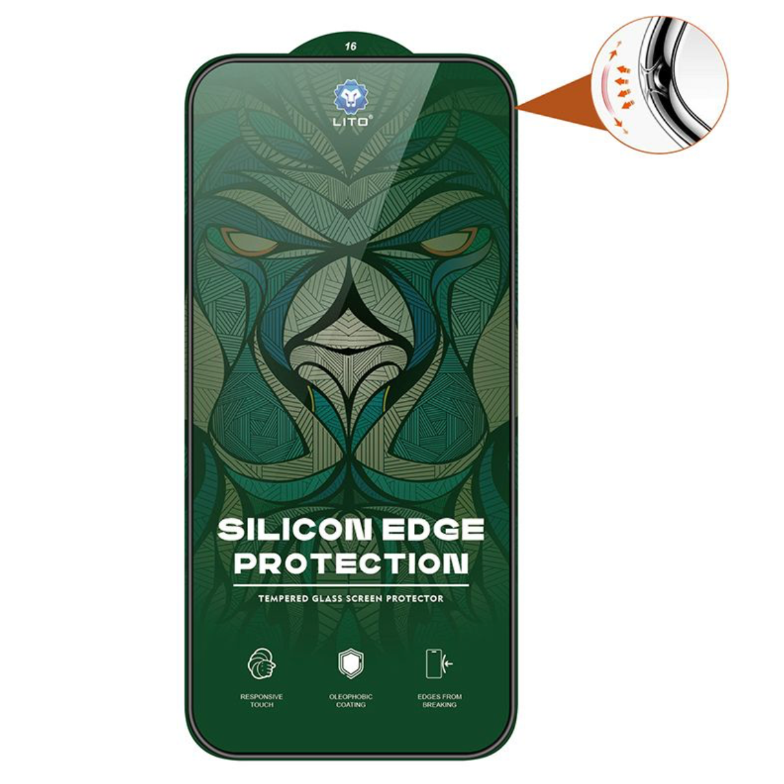 LITO Ultra Silicone Edge Clear Full Glass for iPhone-Case & Gear - phoneguy.com.au-www.PhoneGuy.com.au