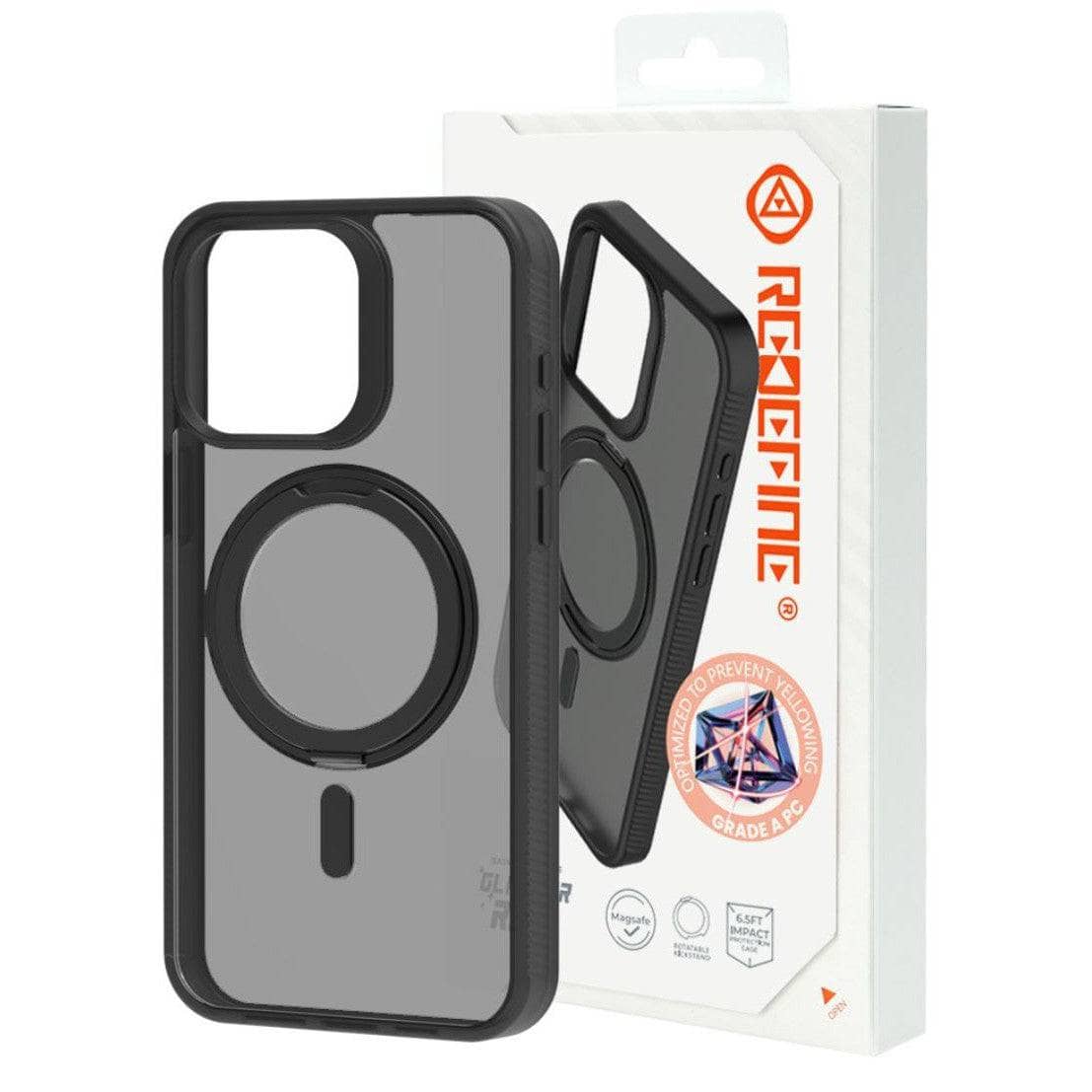 REDEFINE 360° Rotation Stand Magnetic Matte Case for iPhone 15 Pro Max-Case & Gear - phoneguy.com.au-www.PhoneGuy.com.au