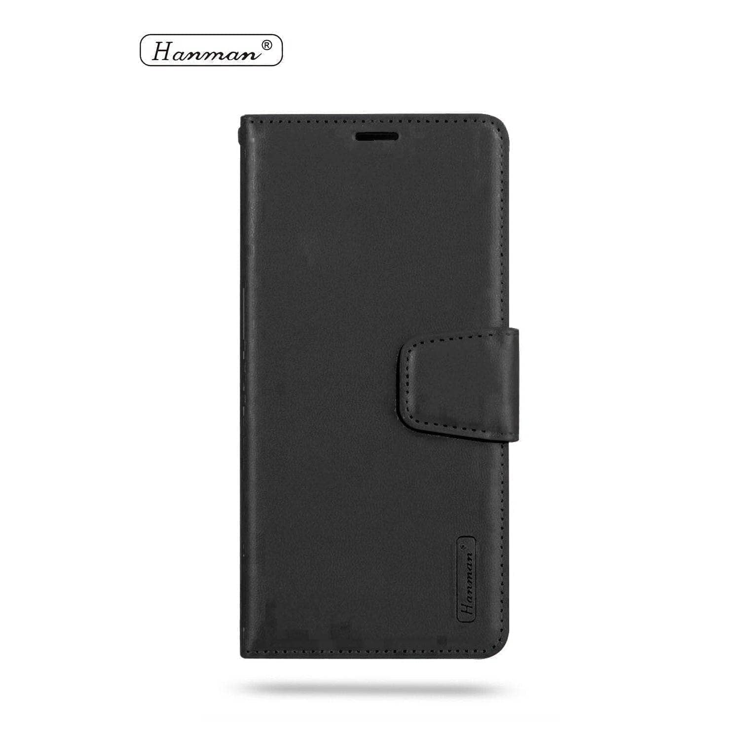 Samsung Galaxy A14/ A34/ A35/ A54/ A55 model Hanman wallet case in Black-Samsung Phone case-hanman-www.PhoneGuy.com.au