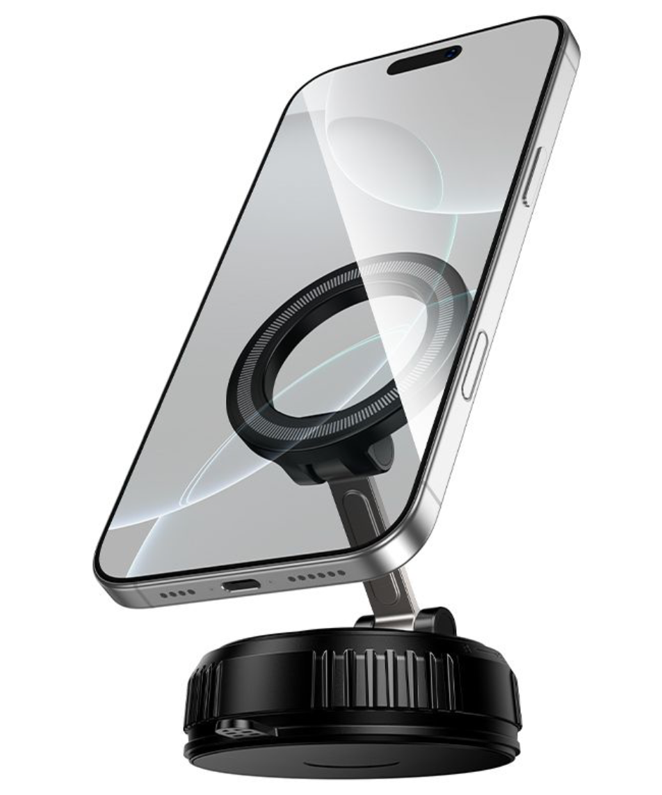 hoco. H105 Journey magnetic car holder with suction cup - Black
