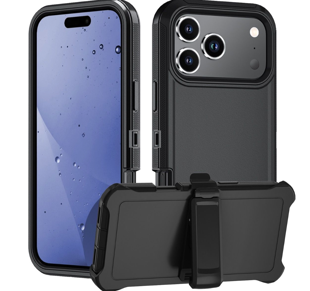 BLACKTECH Defender with Separable Clip case for Samsung Galaxy S25 FE / S26 FE - Black