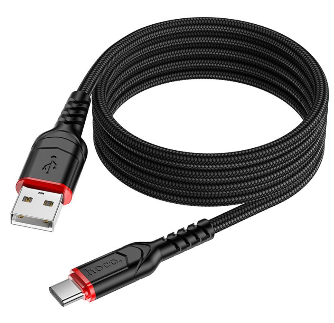 Hoco. X59 200cm USB-A To USB-C Victory charging data cable Type-C - Black