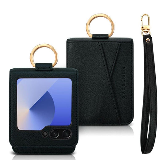 Simply Roar Windy Leather Case for Samsung Galaxy Z Flip 7 - Black-Case & Gear - phoneguy.com.au-www.PhoneGuy.com.au