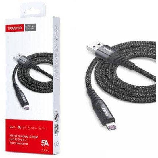TRANYOO 2M 5A Lightning USB Fast Charging Data Sync Cable-Case & Gear - phoneguy.com.au-www.PhoneGuy.com.au