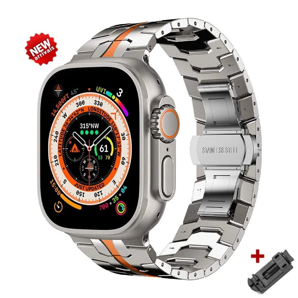 Ultra Titanium Color Strap For Apple Watch 49mm 45mm 44mm-Apple Watch Band-Generic-www.PhoneGuy.com.au