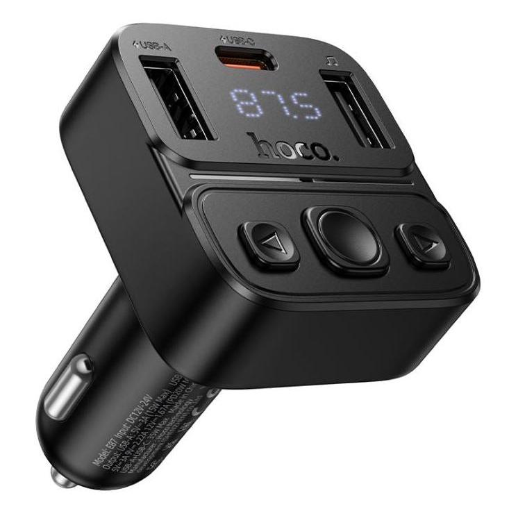 hoco. E87 Alegria 35W dual port PD20W QC3.0 car BT FM transmitter - Black-Case & Gear - phoneguy.com.au-www.PhoneGuy.com.au