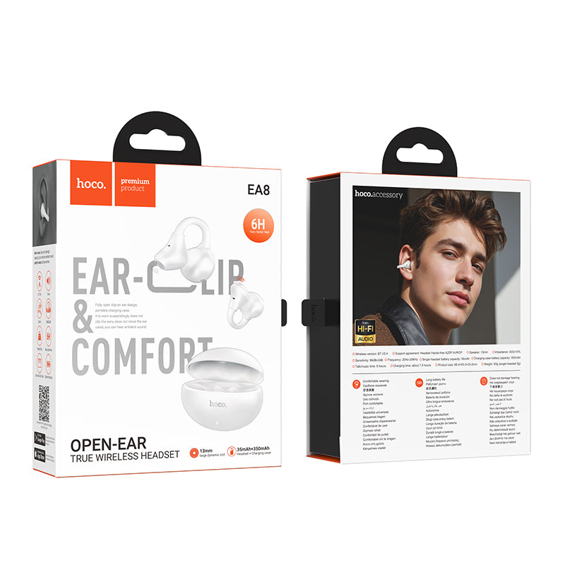 hoco. EA8 Open Ear Warm Sound True Wireless Bluetooth Headset with App-Audio-Case & Gear - phoneguy.com.au-www.PhoneGuy.com.au