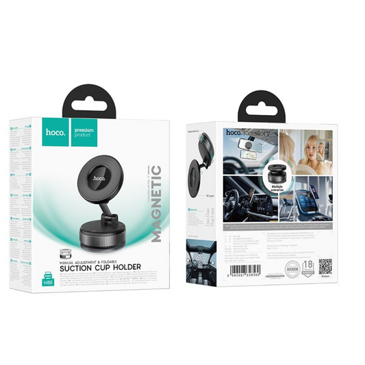 hoco. H86 manual suction magnetic Car holder universal (MagSafe Compatible) - Black-Case & Gear - phoneguy.com.au-www.PhoneGuy.com.au