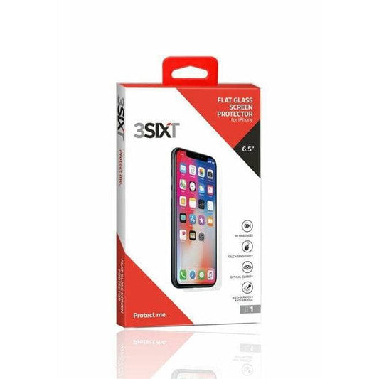 3SIXT Flat Glass Screen Protector iPhone Xs Max - Clear-screen protector-3SIXT-www.PhoneGuy.com.au