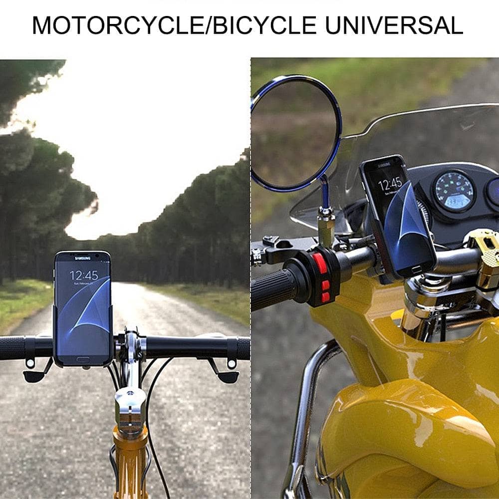 Aluminum Alloy Bicycle Mobile Phone Holder Motorcycle Handlebar/Rearview Mirror Mount-Holder-DIDIHOU-www.PhoneGuy.com.au