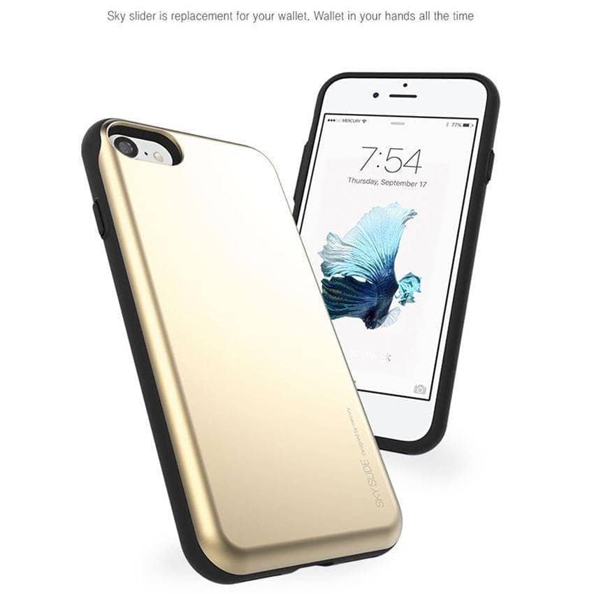 Apple iPhone 6S 7 8 Plus Goospery Sky Slide Bumper Case Back Pockets Cards-Phone Case-Goospery-www.PhoneGuy.com.au
