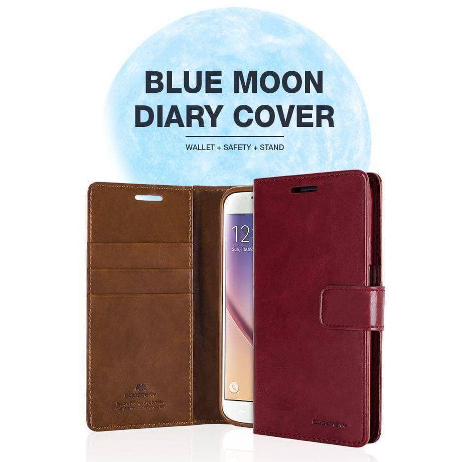 Apple iPhone 6S 7/8 Plus Blue Moon Diary Wallet Flip Case-Phone Case-Goospery-www.PhoneGuy.com.au