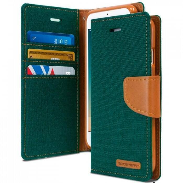 Apple iPhone 6S Plus 7 8 Plus Denim Canvas Cover Leather Wallet Flip Card Case-Phone Case-Goospery-www.PhoneGuy.com.au
