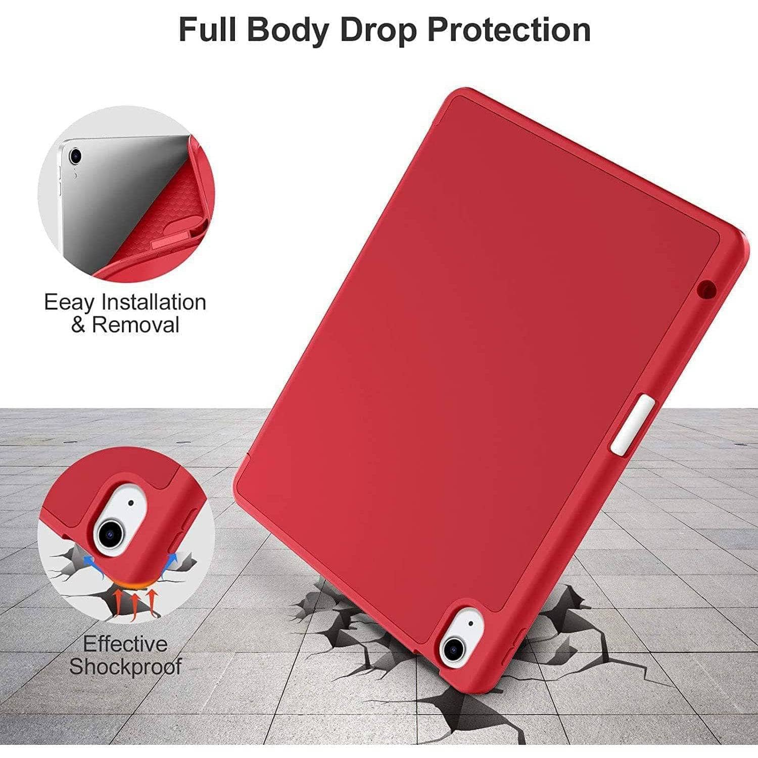 BLACKTECH Smart Fold Case with Pencil Holder for iPad 10th gen 10.9 inch-iPad Case-Case & Gear - phoneguy.com.au-www.PhoneGuy.com.au