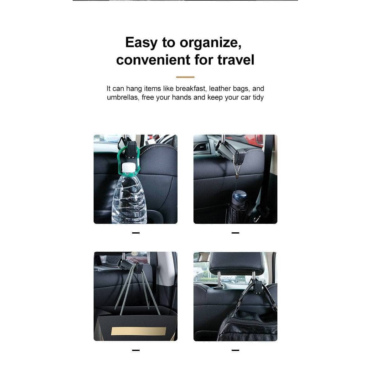 Baseus Car Phone Holder Headrest Hooks for iPhone Huawei Back Seat Hook Car Mount Holder Fastener Seat Back Organizer Bag Hanger-Mobile Phone Stands-Baseus-www.PhoneGuy.com.au