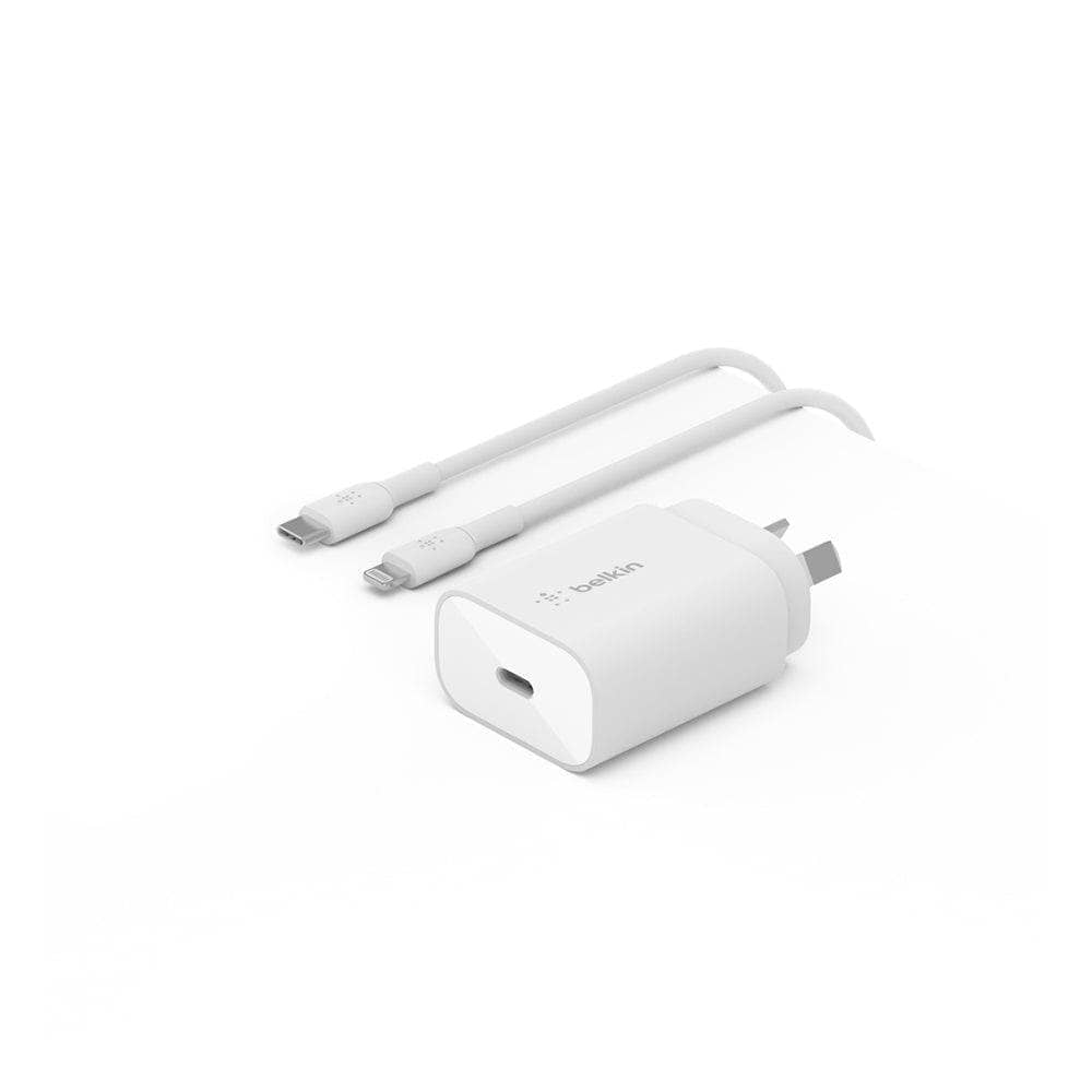 Belkin 25w Wall Charger w-cable - USB-C to USB-C PPS-Charging - Wall Chargers-BELKIN-www.PhoneGuy.com.au