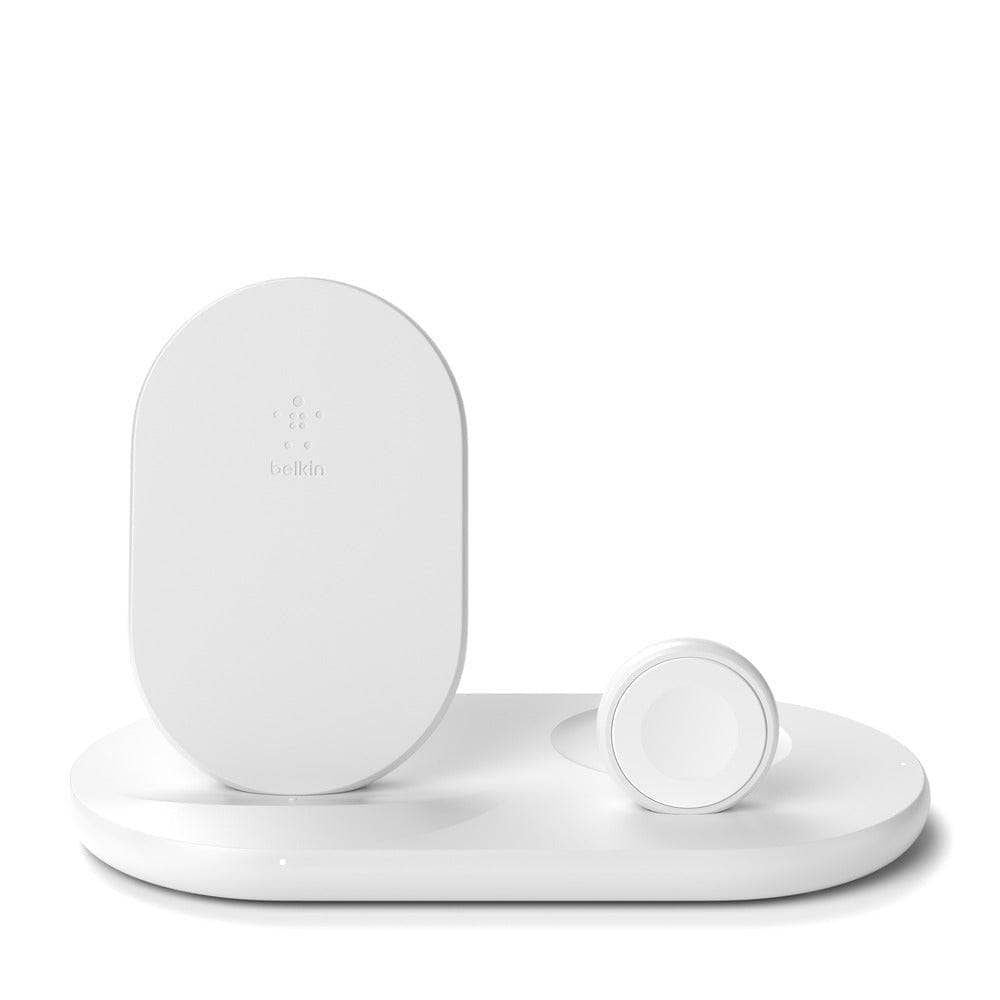 Belkin 3-in-1 Wireless Charger - With 10W Stand & Pad for Apple Watch & Airpods Pro-Charging - Wireless Chargers-BELKIN-www.PhoneGuy.com.au