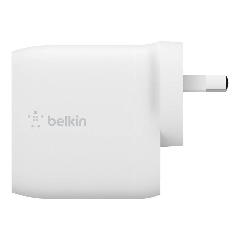 Belkin BOOSTCHARGE Dual USB-A Wall Charger 24W + Lightning to USB-A Cable - For Apple Devices - White-Charging - Wall Chargers-BELKIN-www.PhoneGuy.com.au