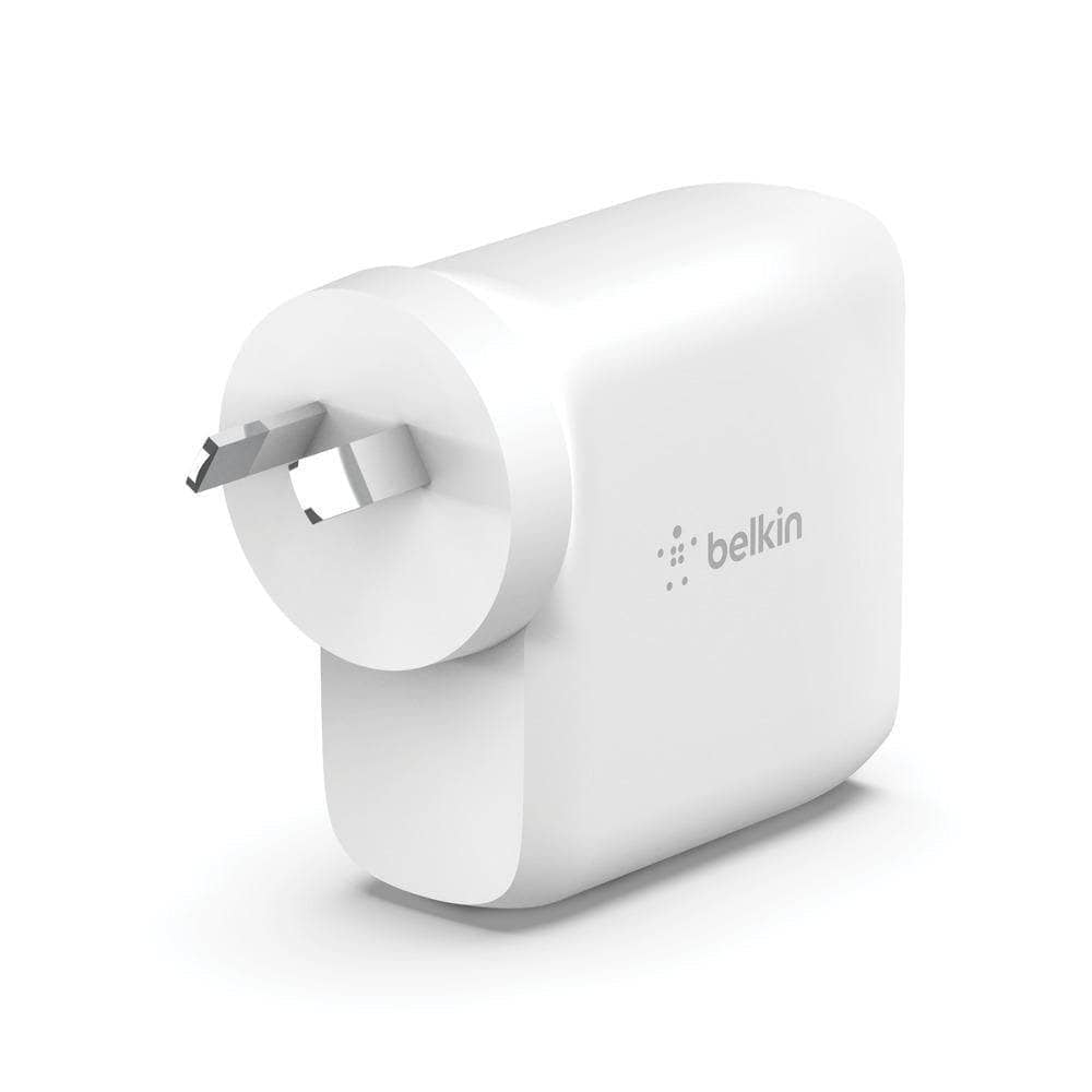 Belkin BOOSTCHARGE Dual USB-C GaN Wall Charger 68W - Universally compatible - White-Wall Charger-BELKIN-www.PhoneGuy.com.au