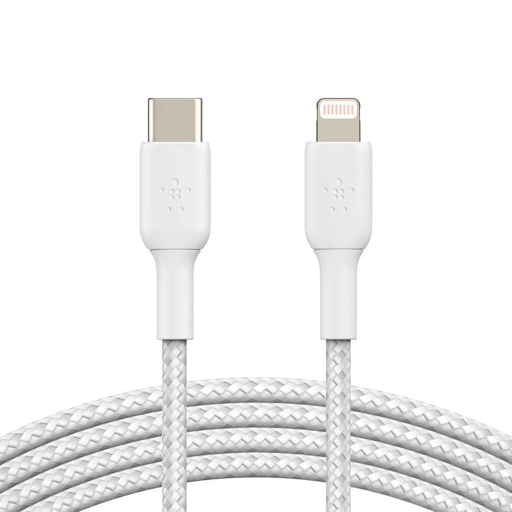 Belkin BOOSTCHARGE USB-C to Lightning Braided Cable - For Apple devices - White-Charging - Cables-BELKIN-www.PhoneGuy.com.au