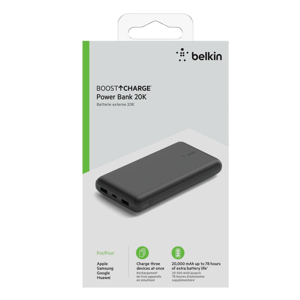 Belkin BOOSTCHARGEÃ¡USB-A/USB-C Power Bank - 20 000 mAh with 15W Power Output-Charging - Power Banks-BELKIN-www.PhoneGuy.com.au