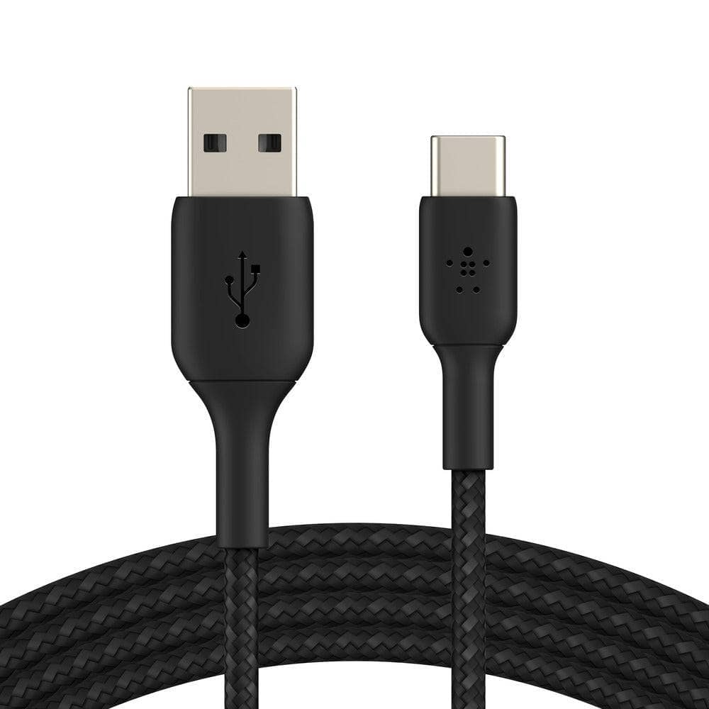 Belkin BoostCharge USB-A to USB-C Braided Cable 1m Black - Universally compatible - Black-Charging - Cables-BELKIN-www.PhoneGuy.com.au