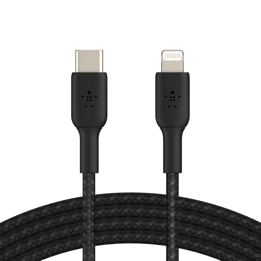 Belkin BoostCharge USB-C to Lightning Braided Cable - For Apple devices - Black-Charging - Cables-BELKIN-www.PhoneGuy.com.au