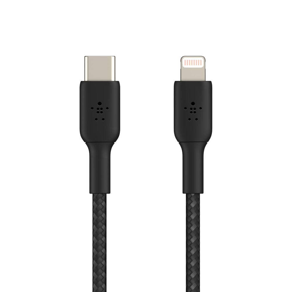 Belkin BoostCharge USB-C to Lightning Braided Cable - For Apple devices - Black-Charging - Cables-BELKIN-www.PhoneGuy.com.au