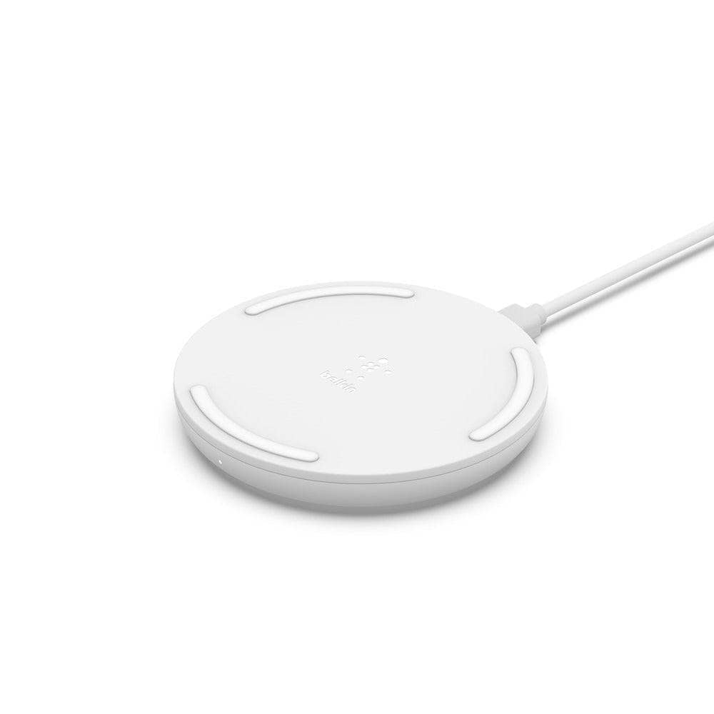 Belkin BoostCharge Wireless 15W Charging Pad - Universally compatible - White-Charging - Wireless Chargers-BELKIN-www.PhoneGuy.com.au