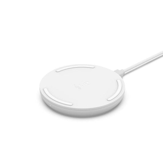 Belkin BoostCharge Wireless 15W Charging Pad - Universally compatible - White-Charging - Wireless Chargers-BELKIN-www.PhoneGuy.com.au
