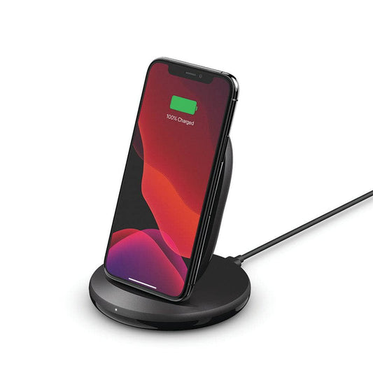 Belkin BoostCharge Wireless 15W Charging Stand - Universally compatible - Black-Charging - Wireless Chargers-BELKIN-www.PhoneGuy.com.au