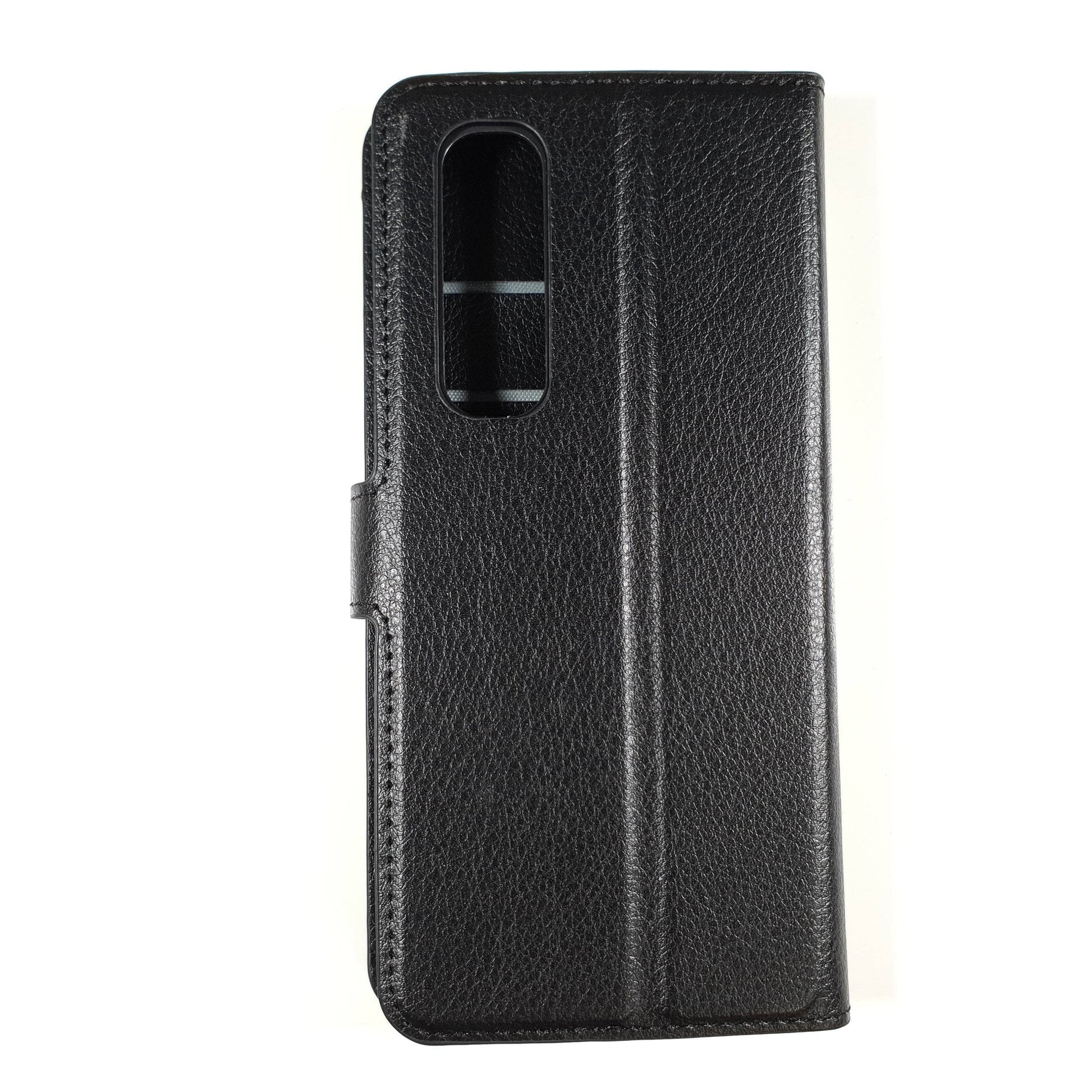 Blacktech Black Wallet Case Folio for OPPO Find X2 Pro NEO Lite with Pockets Cards-Phone Case-Blacktech-www.PhoneGuy.com.au