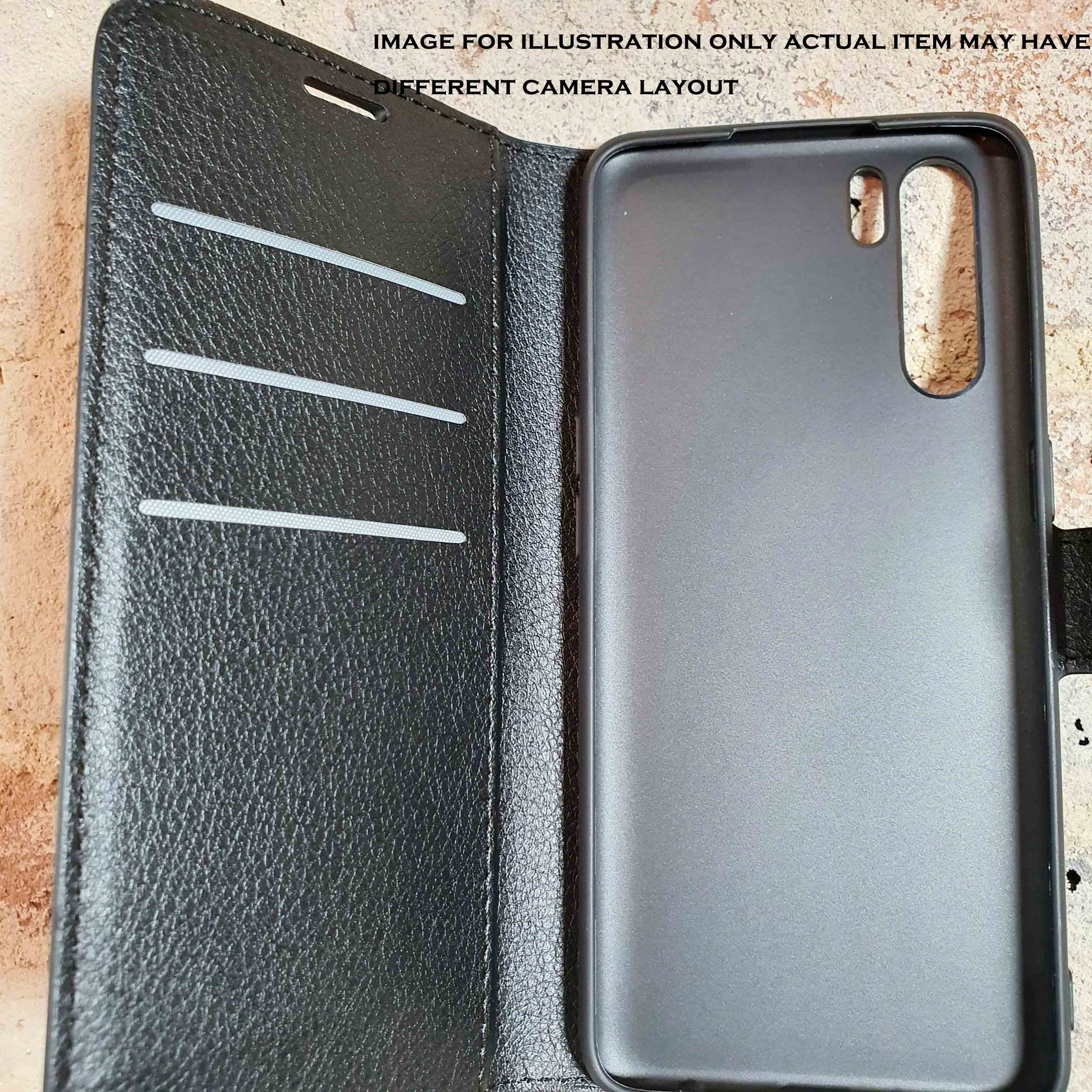 Blacktech Wallet Case Black with ID Cards Pockets for Galaxy A11 A20 A21s A51 A31 A71 4G Folio-Phone Case-Blacktech-www.PhoneGuy.com.au