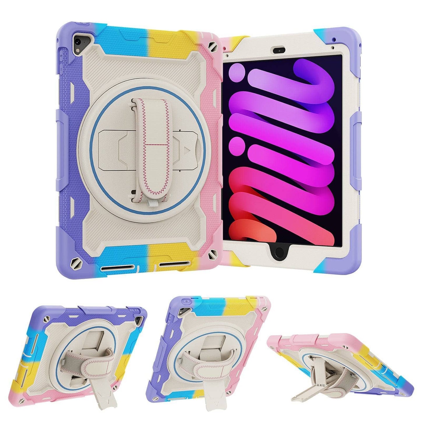 Case For iPad 9.7 2017 2018 Heavy Duty Shockproof Kids Cover For iPad Pro 9.7 inch 5th Generation Tablet Case Shoulder Strap-iPad Case-MASCOTS-www.PhoneGuy.com.au