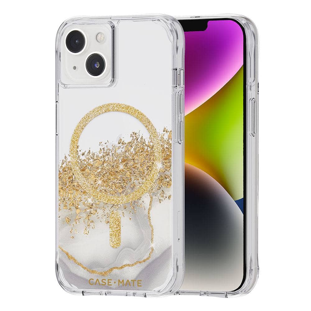 Case-Mate Karat Marble Case - For iPhone 14 (6.1") White Marble-Cases - Cases-CASE-MATE-www.PhoneGuy.com.au