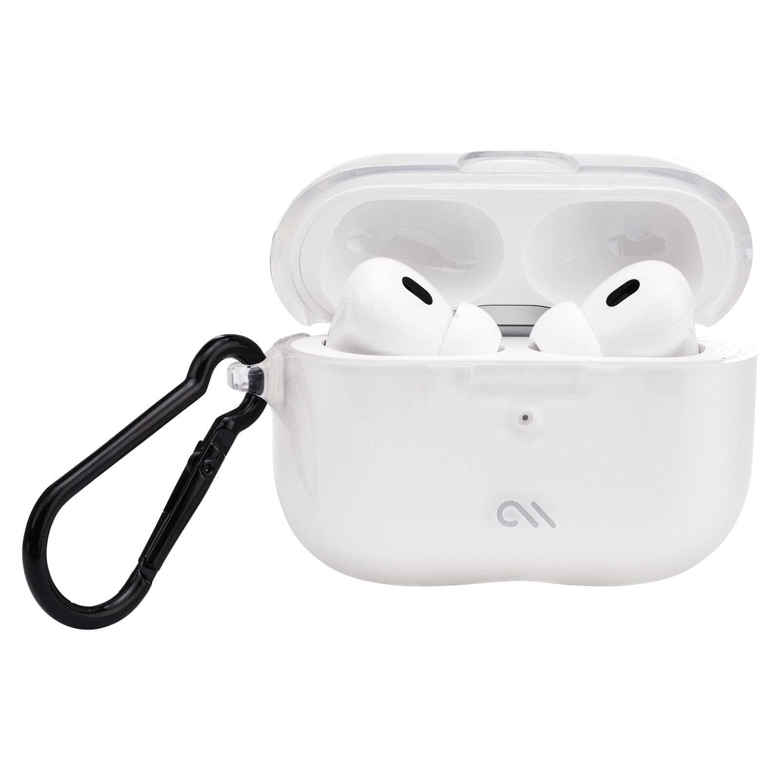 Case-Mate Tough Case with Carabiner Clip - For AirPods Pro/Pro (2nd Gen) - Clear-Add On Accessories - Air Pod Accesories-CASE-MATE-www.PhoneGuy.com.au