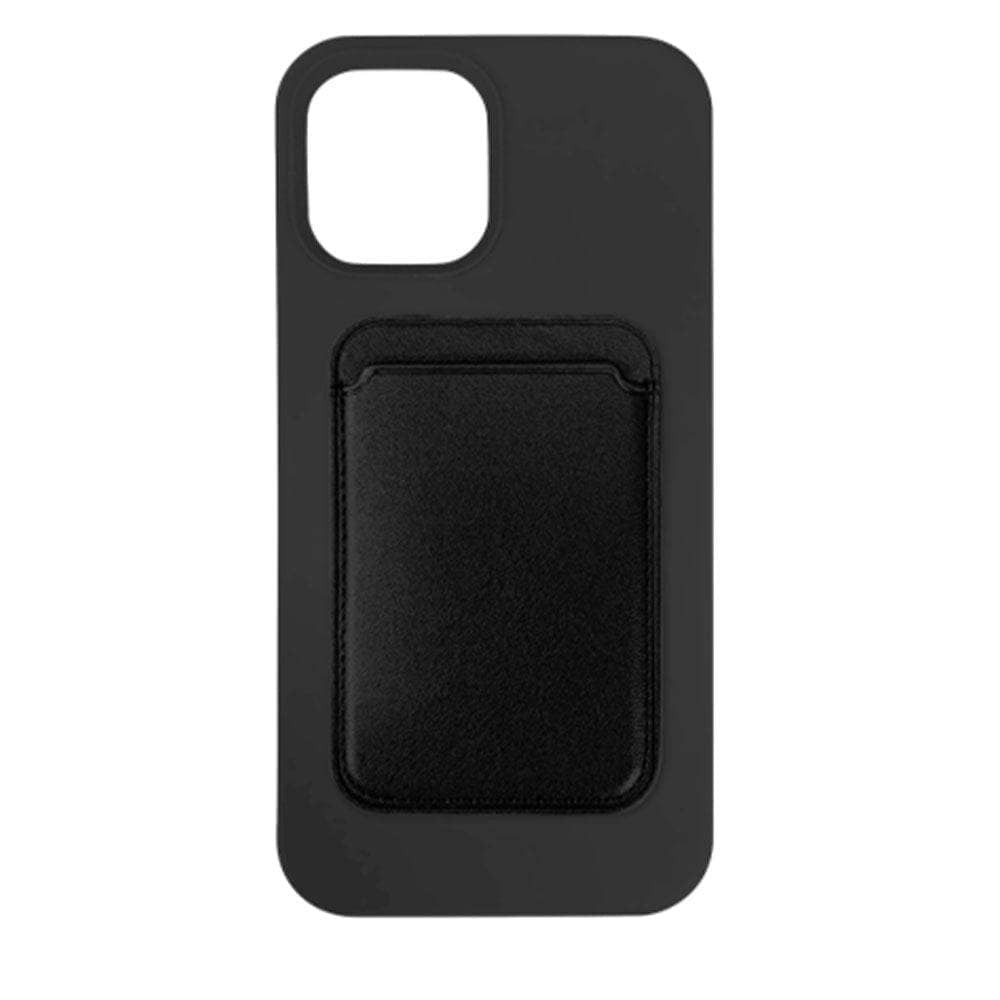 Cleanskin Silicon Case with Magnetic Card Holder - For iPhone 13 (6.1") - Black-Cases - Wallets & Folios-CLEANSKIN-www.PhoneGuy.com.au