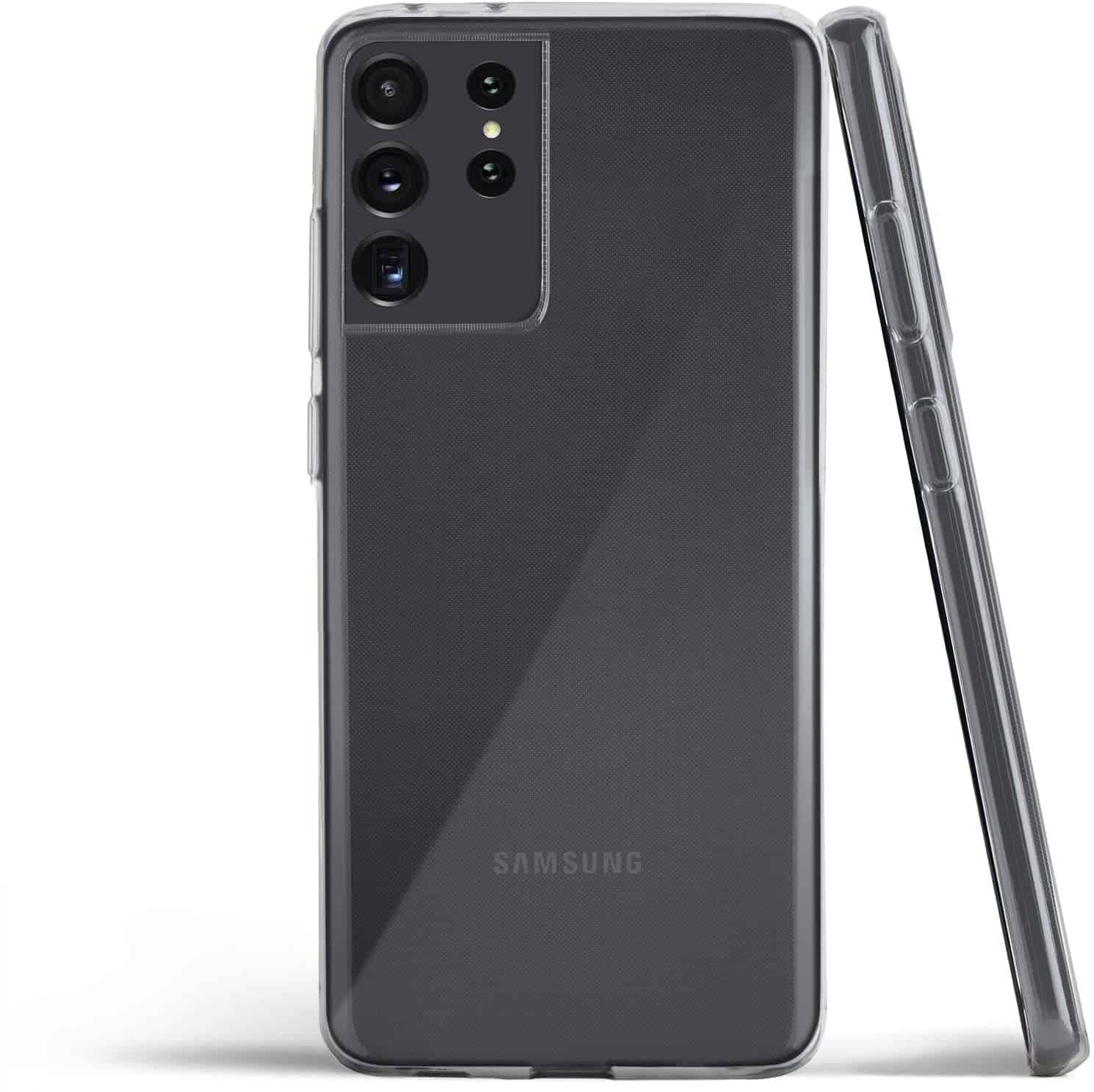 Clear rubber Case for Samsung Galaxy S21 Ultra S21+ S21 Slim Soft Bumper-Phone Case Clear Rubber-Generic-www.PhoneGuy.com.au