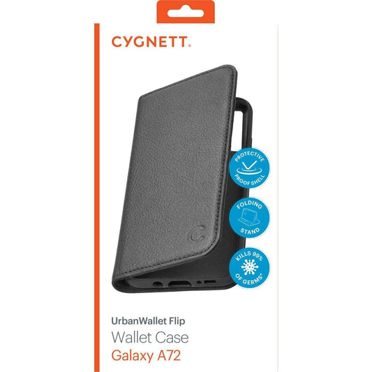 Cygnett urbanwallet Case for Samsung Galaxy A72 Black Slim Folio Cover-Phone Case-Cygnett-www.PhoneGuy.com.au