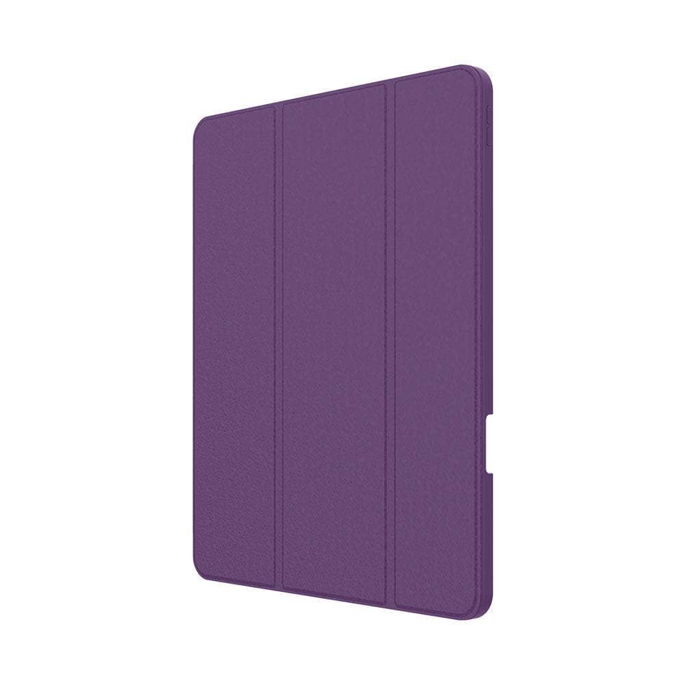 EFM Aspen Folio Case Armour with D3O & ELeather - Suits iPad 10.2 - Purple-Cases - Wallets & Folios-EFM-www.PhoneGuy.com.au