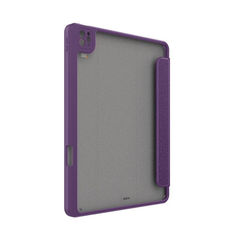 EFM Aspen Folio Case Armour with D3O & ELeather - Suits iPad 10.2 - Purple-Cases - Wallets & Folios-EFM-www.PhoneGuy.com.au