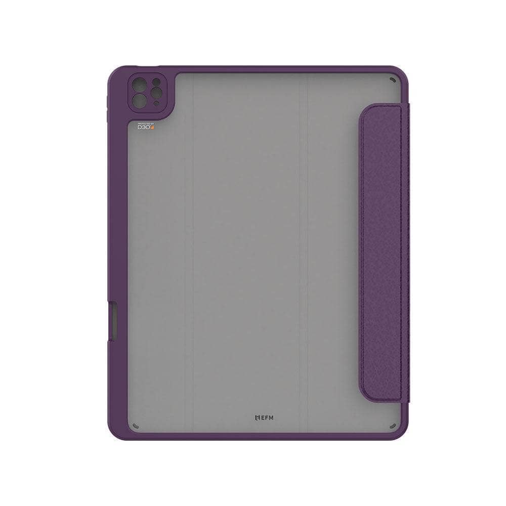 EFM Aspen Folio Case Armour with D3O & ELeather - Suits iPad 10.2 - Purple-Cases - Wallets & Folios-EFM-www.PhoneGuy.com.au