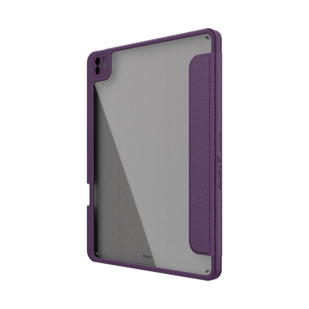 EFM Aspen Folio Case Armour with D3O & ELeather - Suits iPad 10.2 - Purple-Cases - Wallets & Folios-EFM-www.PhoneGuy.com.au