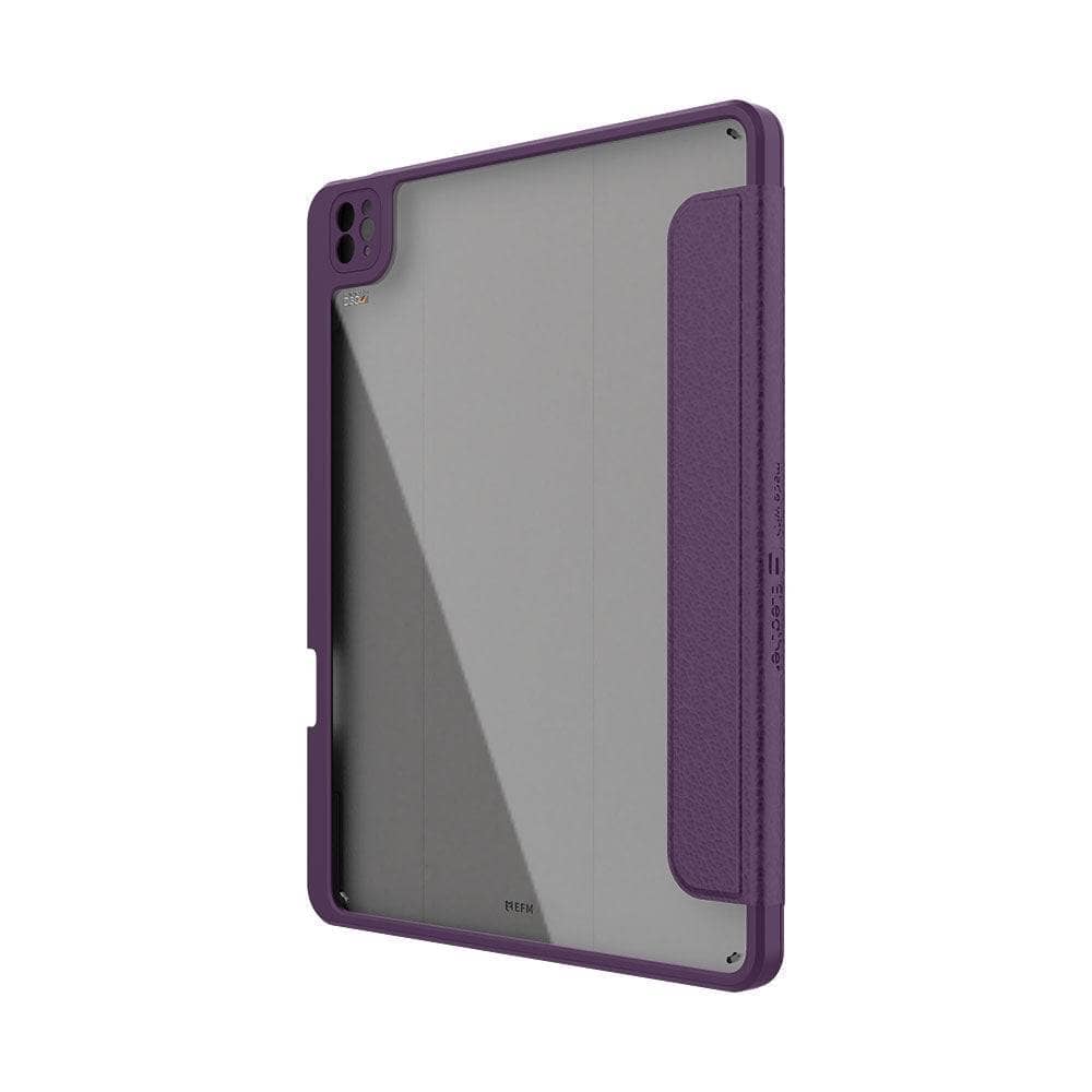 EFM Aspen Folio Case Armour with D3O & ELeather - Suits iPad Pro 12.9 - Purple-Cases - Wallets & Folios-EFM-www.PhoneGuy.com.au