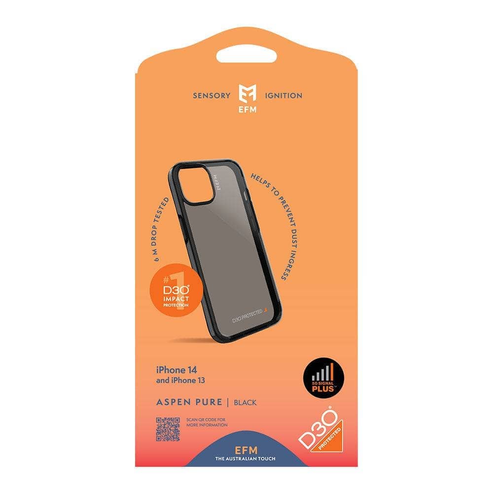 EFM Aspen Pure Case Armour with D3O Signal Plus - For iPhone 13 (6.1")/iPhone 14 (6.1")-Cases - Cases-EFM-www.PhoneGuy.com.au