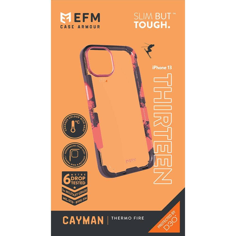 EFM Cayman Case Armour with D3O Crystalex - For iPhone 13 (6.1") - Thermo Fire-Cases - Cases-EFM-www.PhoneGuy.com.au